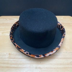 Kid's Girl’s Leopard and Black Hat Vintage